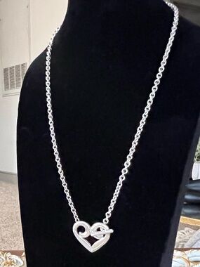James Avery Silver Heart Toggle Necklace